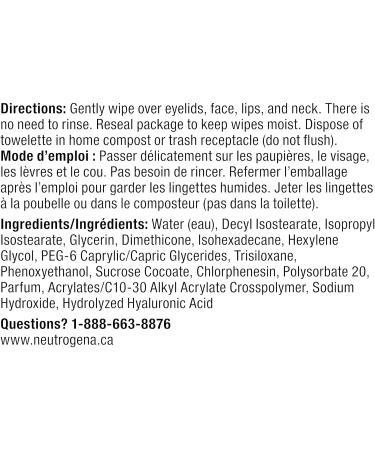 Neutrogena Hydro boost make-up removing cleansing wipes made with hydrating hyaluronic acid 25 count - Buy Online on GoSupps.com