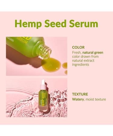 Hemp Beauty Face Serum for Dry Skin | Brightening Moisturizer w/ Hemp Seed Oil & Hyaluronic Acid | Vegan Skincare for Glowing Skin - Buy Online on GoSupps.com