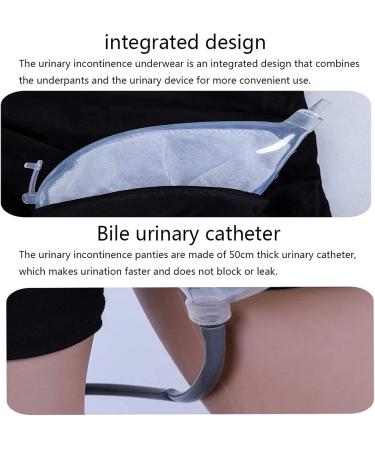 Men Wearable Urine Bag Incontinence Pants Reusable Male Urinal Leg Bag Silicone Urine Funnel Pee Holder Collector with Catheter(Size:M) Medium - Buy Online on GoSupps.com