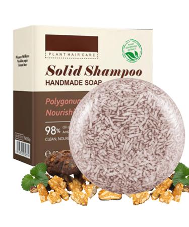 Shouwu Organic Blackening Shampoo Bar for Reverse Gray Hair (Polygonum Multiflorum)
