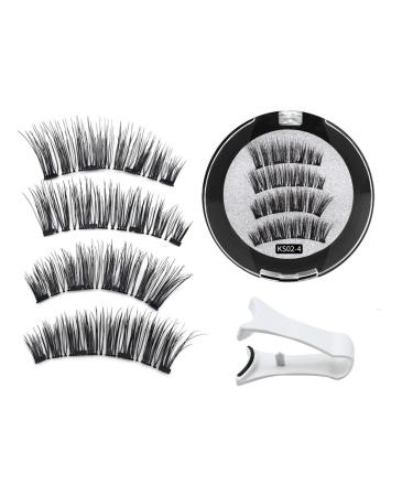 Magnetic Eyelashes With Applicator- Reusable Magnetic Eyelashes | False Eyelashes No Glue Needed | Long Lasting Natural False Eyelashes For All-Day Comfort