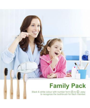 Buy 10 Pack Bamboo Toothbrushes - Sustainable BPA Free Eco-Friendly Wooden Toothbrush Set - Buy Online on GoSupps.com