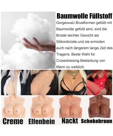 GorgeousU Silicone Breasts - Fake Breast Prostheses for Cosplay & Crossdresser | CG Cup Breast Plate - Buy Online on GoSupps.com