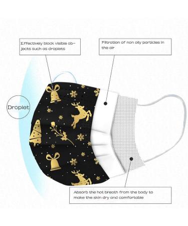 Buy Amdole 10-Piece Christmas Pattern Disposable Masks - 3-Layer Adult Mouth Protection | Breathable Bandanas & Neckerchiefs for Fashion & Comfort - Buy Online on GoSupps.com