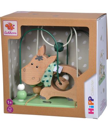 Eichhorn Baby Hipp Motor Loop - 2 Loops & Donkey Motif | 100% FSC Certified Beech & Birch Wood 6x18x18cm | Ideal for Kids 1 Year+ - Buy Online on GoSupps.com