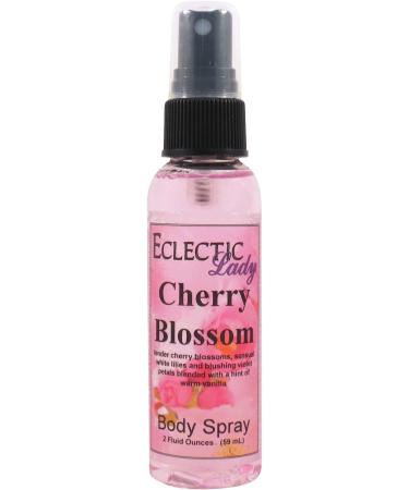 Cherry Blossom Linen Spray (Double Strength) 2 ounces - Eclectic Lady Sheet and Linen Spray - No Artificial Colors Parabens or Preservatives - Long-Lasting Scent for Bed Fabric & Pillow 2 Fluid Ounces (Double Strength)