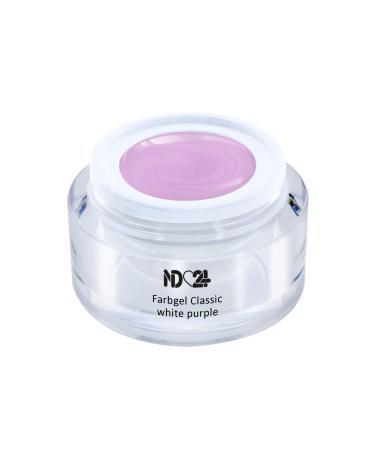 Uv Led Color Gel - Gel Classic White Purple - Purple Color - Studio Quality - Made in Germany - 5ml