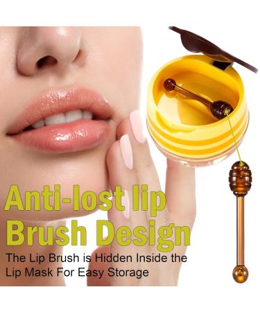 4 PCS Moisturizing Propolis Lip Mask Apple Strawberry Watermelon Bee Lip Balm Honey Pot Overnight Moisturizing Hydrating Prevention Dry and Crack Lip Scrubs Exfoliator Wrinkle Care Sleeping Lip Mask - Buy Online on GoSupps.com