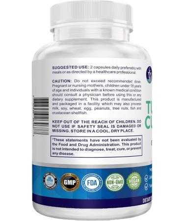 Turmeric Curcumin Supplement 1500mg 95% Curcuminoids Ultra Potent High Absorption Curcumin with Black Pepper Non-GMO Made in USA 60 Veg Capsules - Buy Online on GoSupps.com