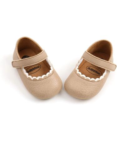 Baby Girls Mary Jane First Walking Shoes | Anti-Slip PU Leather Princess Shoes | Infant Baby Shoes 0-6 Months - Buy Online on GoSupps.com