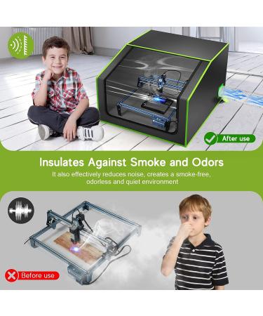 Laser Engraver Enclosure with Vent  Fireproof Laser Cutter Protective Cover  Smoke & Odor Insulation  Noise Reduction  Eye Protection  Suitable for Most Laser Engraving Machine  700x700x460mm Laser Enclosure - Buy Online on GoSupps.com