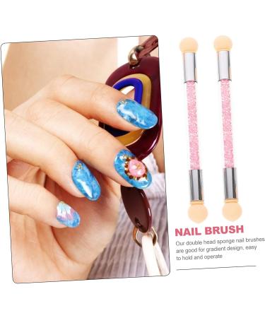 Mikinona Gradient Painting Eyeshadow Nail Kit | 4pcs Dual Brush Manicure Set with Rhinestone Pen Builder | Makeup Sponge, Round Tools Included | Pink | 16X2X2CMx2pcs - Buy Online on GoSupps.com