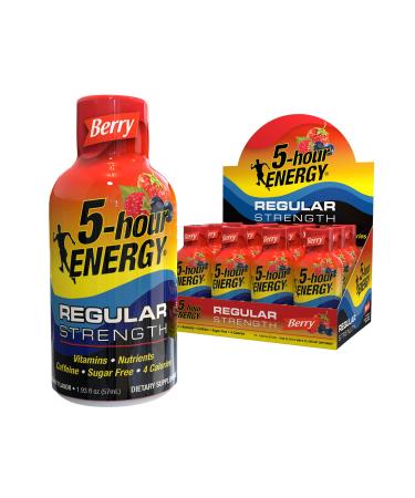 5-hour ENERGY Shot, Regular Strength, Berry, 1.93 Ounce, 12 Count Berry 1.93 Ounce (Pack of 12)