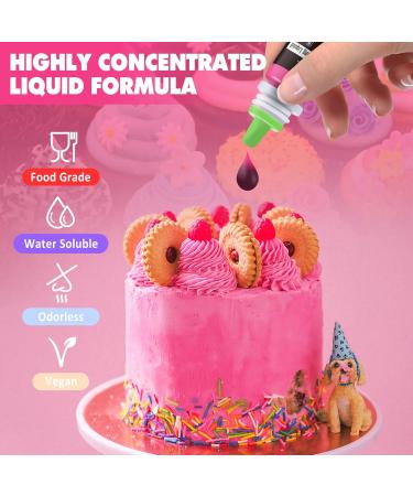 Liquid Food Coloring - 160ml Sugar-Free Concentrated Colors for Cakes Baking Cookies & Slime - Decorate with Lemon Flavors - Buy Online on GoSupps.com
