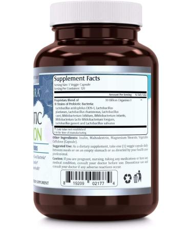 Amazing Flora Probiotic 10 Strain - 30 Billion CFU - 120 Count - Digestive Health Supplement - Buy Online on GoSupps.com