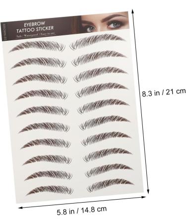 Baluue 9 Sheets Eyebrow Transfer Stickers 6d Eyebrows Stickers Eyebrow Grooming Sticker 21x14.7cm Brown - Buy Online on GoSupps.com