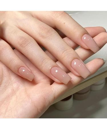Nude Gel Nail Polish Pink Jelly Natural Transparent French Manicure Gel Nail Polish 15ML Nude Neutral Builder Gel Nail Primer Soak off LED Gel Nail Varnish for Women Girls DIY Nail Art at Home - Buy Online on GoSupps.com