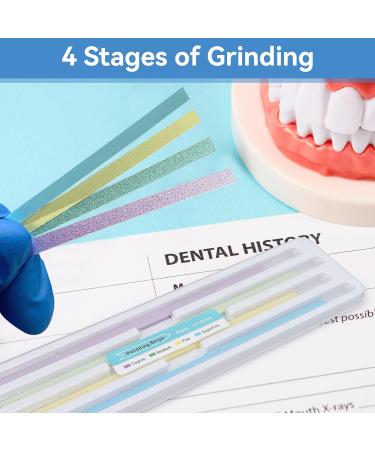 60-Piece Dental Polishing Strips Set - 4 Types of Tooth Sanding Paper for Effective Oral Care & Tartar Removal - Buy Online on GoSupps.com