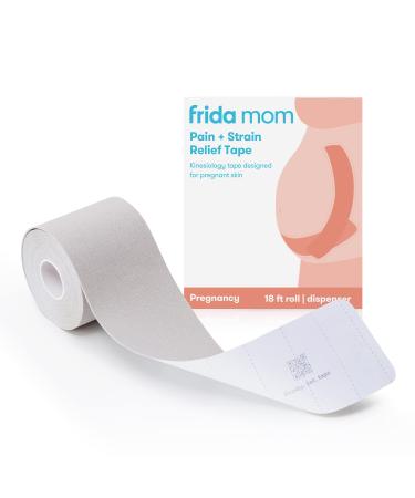 Frida Mom Pregnancy Belly Band Tape | Discreet Kinesiology Tape for Pregnant Skin | Maternity Belly Support, Pain + Strain Relief | 18 Foot roll with Storage Dispenser 1 Roll + Dispenser