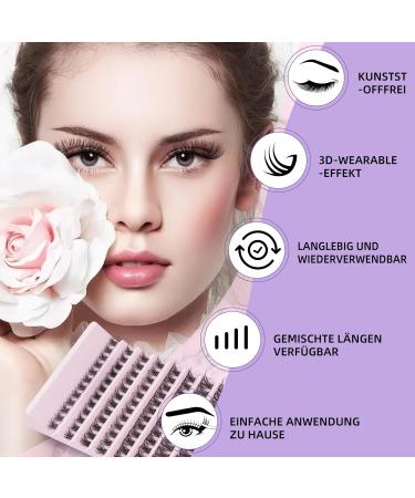 Eyelash Extensions 120PCS - D 8-16 Mix Fake Lashes | Natural DIY Eyelash Extensions | B&Q F01 - Buy Online on GoSupps.com