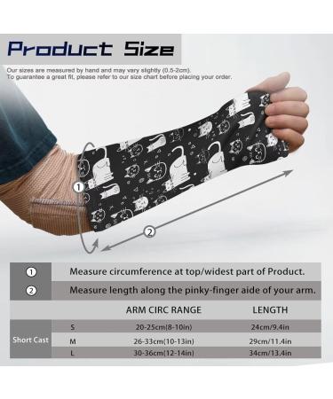 Cats Print Hand Socks for Splint Wrist & Thumb Spica Wrap Liner | Arm Cast Cover Sleeve for Men & Women | Medium Size - Buy Online on GoSupps.com