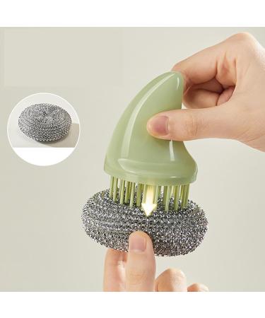 Pot Cleaning Brush - Shark Handle Cleaning Scrubber - Compact Design Dishwashing Brush for Cookware Kitchen Stove Oven Interior and Sink Corner Green - Buy Online on GoSupps.com