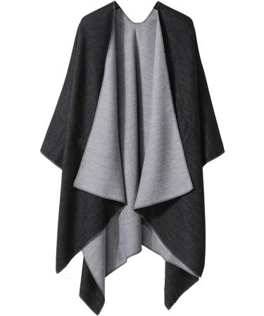 Women's Black Cotton Loop Scarf | Cozy Retro Wrap & Triangular Neck Warmer - One Size - Buy Online on GoSupps.com
