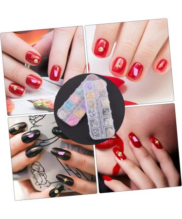 minkissy 6 Boxes Shell Nail Sequins Tape Dispenser Oval Foundation Brush DIY Nail Stickers Rhinestone Kit Nail Water Decals Manicure Sequins Nail Accessories Natural Applique Shell Pieces - Buy Online on GoSupps.com