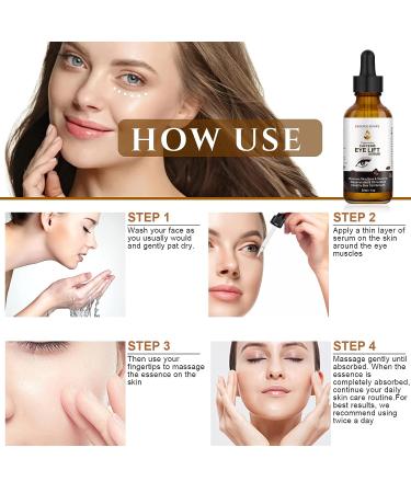 2 PCS Caffeine Eye Serum - Dark Circle & Puffiness Cream with EGCG, Ascorbic Acid, Collagen - Eye Lift Serum for Under Eye Bags, Wrinkles & Fine Lines - 2 oz/60 ml - Buy Online on GoSupps.com