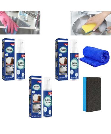 Acssart Foam Cleaner Acssart Cleaner acssart foam cleaner bathroom Kitchen Heavy Oil Stain Foaming Cleaner Bubble Cleaner Foam Spray Bathroom All Purpose Rinse Free Cleaner Spray (3 100ML)