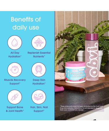 Obvi Hydration Powder and Guilt Free Carb Blocker |Electrolyte & Collagen Peptide Complex| Support Weight Management Healthier Nails & Longer Hair Enzyme Production - Buy Online on GoSupps.com
