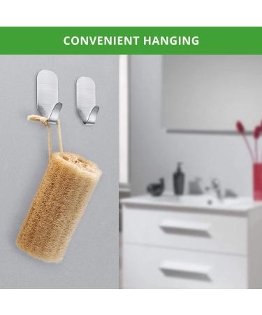 Organic Natural Bath Loofahs 6 Pack for Men and Women - Exfoliating Body Scrubber Sponges for Deep Cleaning - Includes 2 Wall Hooks - Buy Online on GoSupps.com