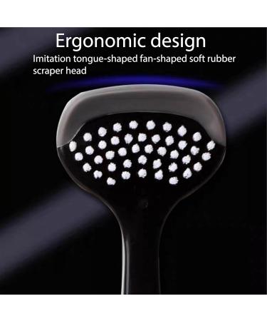 Double-Headed Tongue Scraper - Hard Tongue Cleaner for Adults & Kids | Reduce Bad Breath - Black - Buy Online on GoSupps.com