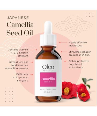 Japanese Camellia Seed Oil & Rosehip Seed Oil - 100% Pure Organic Cold-Pressed - Hair Face Body - Rich in Vitamin E - 60ml - Buy Online on GoSupps.com