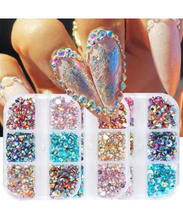 DIY Nail Diamond Stones Jewelry Decoration Manicure Nail Crystal Rhinestones Shinning Rainbow Jelly(5mm A) - Buy Online on GoSupps.com