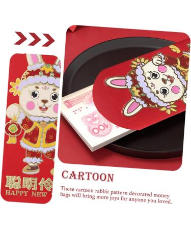 ABOOFAN 96 Pcs 2023 Year of The Rabbit Red Packets Cash Envelope Spring Festival Red Bag Lunar New Year Envelope Luck Money Bag Red Purse Money Envelope Chinese New Year's Bag Pocket Paper - Buy Online on GoSupps.com