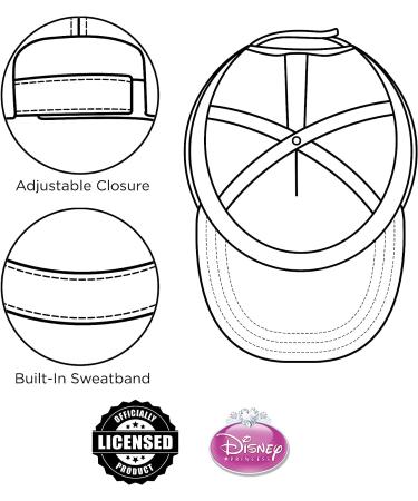 Disney Girls Baseball Cap | Princess & Little Mermaid Ariel Kids Hat (Ages 4-7) - Green - Buy Online on GoSupps.com