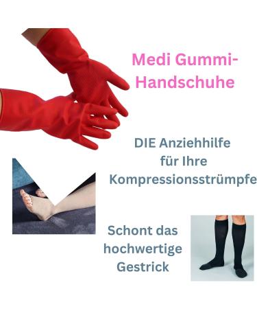 Olanmarp Medi Rubber Gloves Size L for Easy Compression Stocking Application & Laundry Net Shop Now! - Buy Online on GoSupps.com
