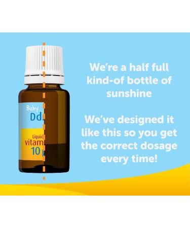 Baby Ddrops 10g 60 Drops | Daily Vitamin D3 Supplement for Infants & Children | Supports Teeth & Bone Health | Non-GMO & Allergy-Friendly - Buy Online on GoSupps.com