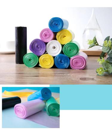 RJHSW 2-4 gallon (about 10-12 liters) extra thick colorful small drawstring garbage bags for bathroom kitchen bedroom office 10 rolls (150 pcs) - Buy Online on GoSupps.com