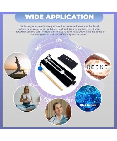 Buy OM 136.1Hz Weighted Tuning Fork - Heart Chakra Sound Healing Meditation & Immune Support - Silver - Buy Online on GoSupps.com