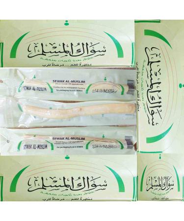 SEWAK Siwak Meswak Miswak Sticks Stick Al Muslim Natural Herbal Vacuum Sealed Arak Peelu Natural Brush Toothbrush (16 Tooth Stick)