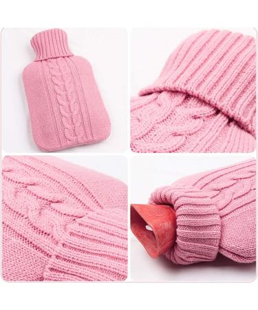 Large Hot Water Bottle with Knit Cover Heat Bottle & Foot Warmer for Autumn & Winter | Ideal Hot Compress Container Red Warbutel Handwarmer - Buy Online on GoSupps.com