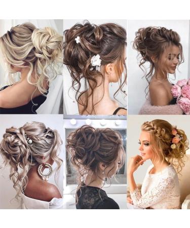 PrinFantasy Messy Hair Bun Chignon Synthetic Extension - Wavy Donut Updo Scrunchy Curly Hairpiece (GBFQ010) - One Size - Buy Online on GoSupps.com