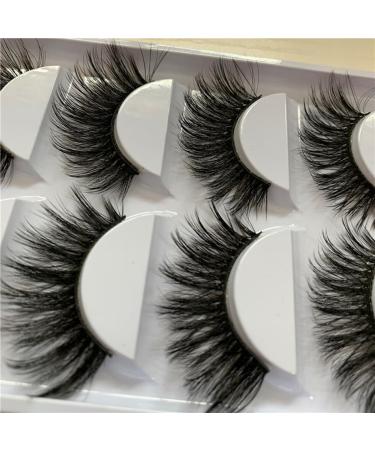 minkissy 5 Pairs Natural False Lashes Natural Fake Eyelashes Cross Eyelashes Natural Eyelashes Black Dense 3d Dense Eyelash - Buy Online on GoSupps.com