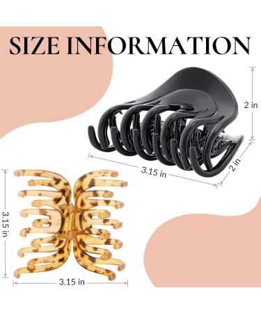 Rainspire Strong Hold Hair Claw Clips - Comfortable Non-Slip Hair Accessories (2 Count) - Buy Online on GoSupps.com