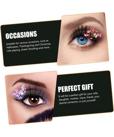 FRCOLOR 3 Pairs Fluorescent False Eyelashes Lashes with Color Lashes with Glitter Colored Lashes Glitter Lash Extensions Glitter Lashes Long Fake Eyelash Slim High-grade Fiber Sequins 3d - Buy Online on GoSupps.com