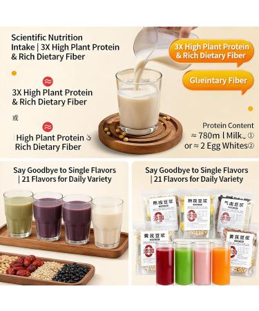 M lange De Lait De Soja 80g X 5 Sachets M lange De Grains Entiers Pr -mesur s For M langeur Petit D jeuner Instantan Sans OGM Riche En Nutriments Et Lisse(#2) - Buy Online on GoSupps.com