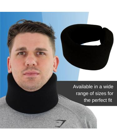SOLACE BRACING Perfect Fit Neck Support - British Made & NHS Supplied Cervical Neck Collar Brace for Day & Night Relief - Black - Buy Online on GoSupps.com