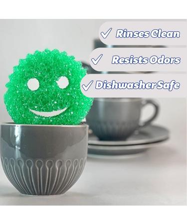 Buy Scrub Daddy Colors Clutch 2-Pack - Smiley Sponge Kitchen Cleaner Odor-Resistant & Dishwasher Safe for Pot & Flush Cleaning - Buy Online on GoSupps.com